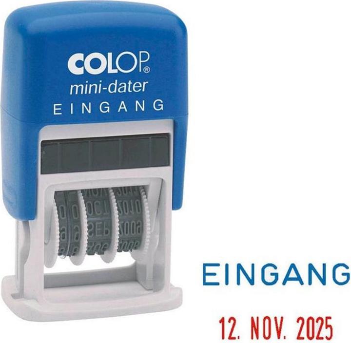 Actual product image Colop MINI-DATER - with text