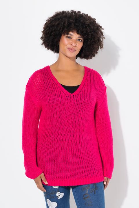 Produktbild Angel of Style Pullover, oversized, Ballonärmel, V-Ausschnitt. (50)