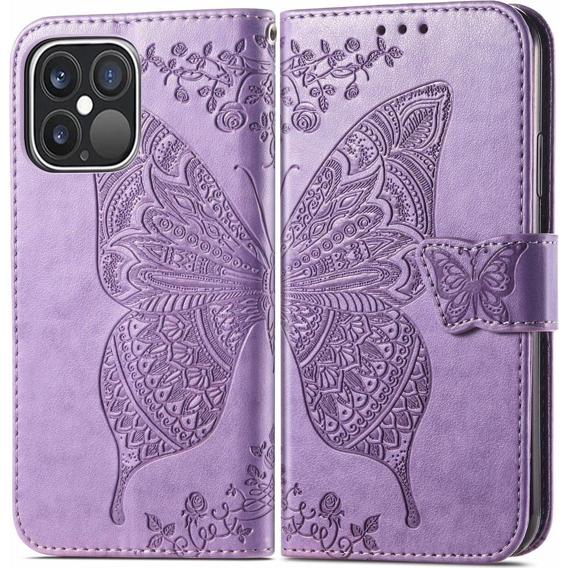 König Design Hülle Handy Schutz für Apple iPhone 13 Pro Case Cover Tasche Etui Bumper Violett (Apple iPhone 13 Pro), Sma...