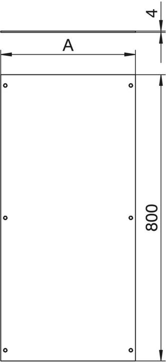Actual product image OBO Bettermann OBO OKA D 200 R mounting lid blind latching 800x200x4 pc FS (80 cm)
