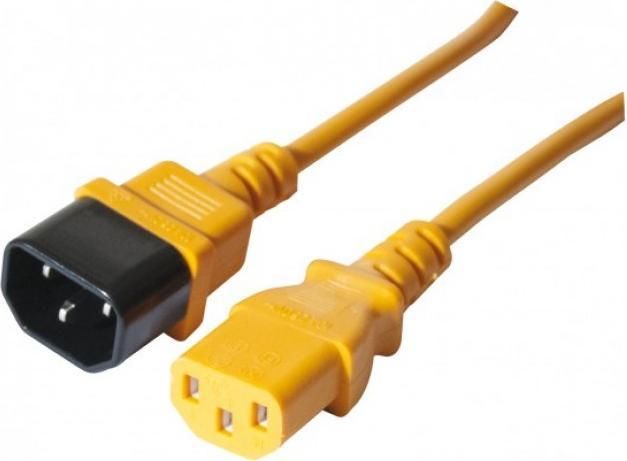 Exertis Connect Rallonge d'alimentation froide, IEC C13, orange, 1,8m (1.80 m, C14, C13)