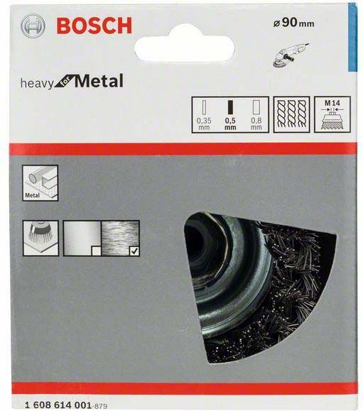 Produktbild Bosch Professional Zubehör PRO Metal heavy Topfbürste, 90 x 0,5 mm, Gewinde