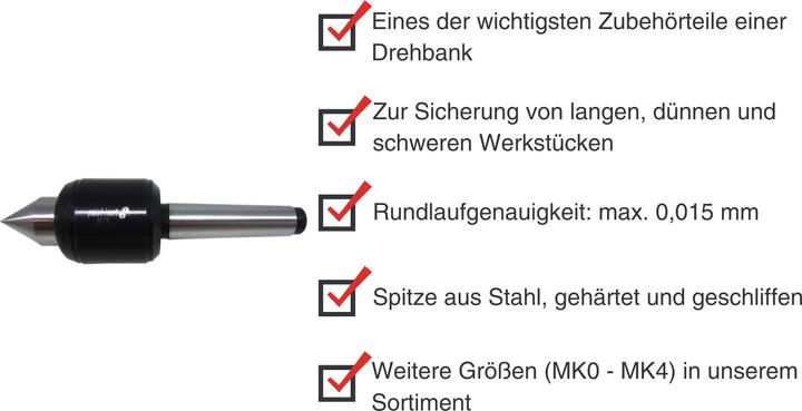 Actual product image Paulimot Mitlaufende Zentrierspitze MK2