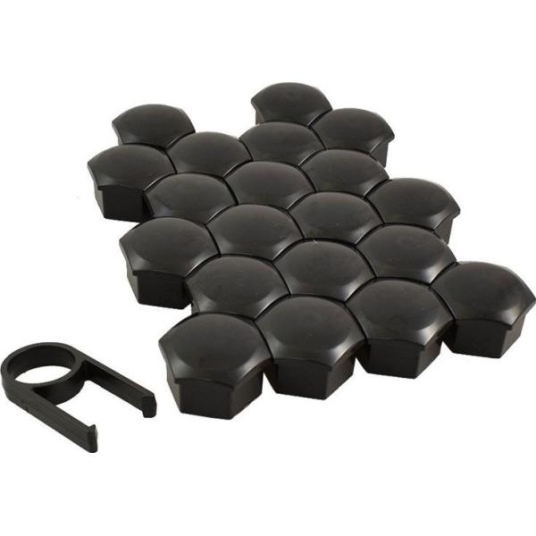 J-Tec, Accessori per pneumatici, Gorecki Tappo per bulloni ruota 21 mm nero (21 pezzi)