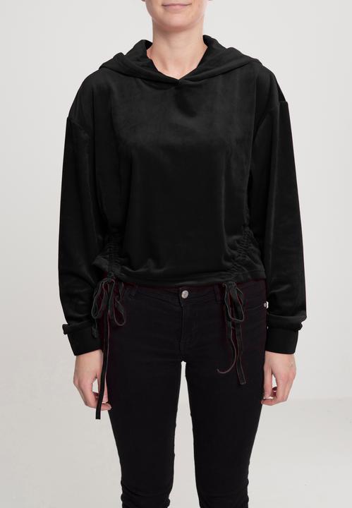 Produktbild Urban Classics Ladies Short Velvet Gathered Hoody (S)