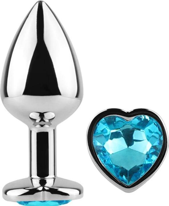 Image du produit Secret play Butt Plug En M?Tal Coeur Bleu Petite Taille 7 cm