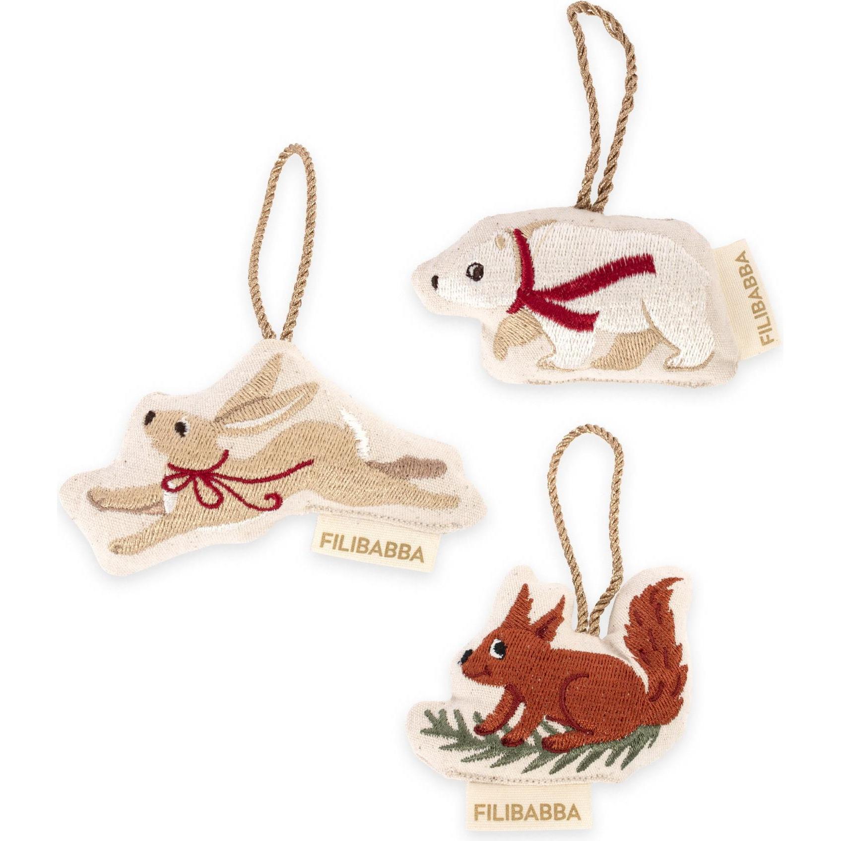 Filibabba, Christbaumschmuck, Bestickter Winterschmuck - Nordische Tiere - Wonderful Winter (1 -teilig)