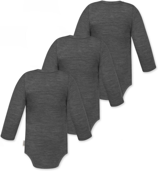 Produktbild Normani 3er Pack Baby Merino Langarmbody „Tuai" - 9399 (86)