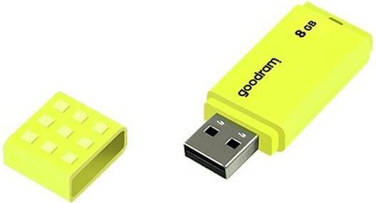 Produktbild Goodram UME2 - 8 GB - USB Typ-A - 2.0 - 20 MB/s - Kappe - Gelb (8 GB, USB-A)