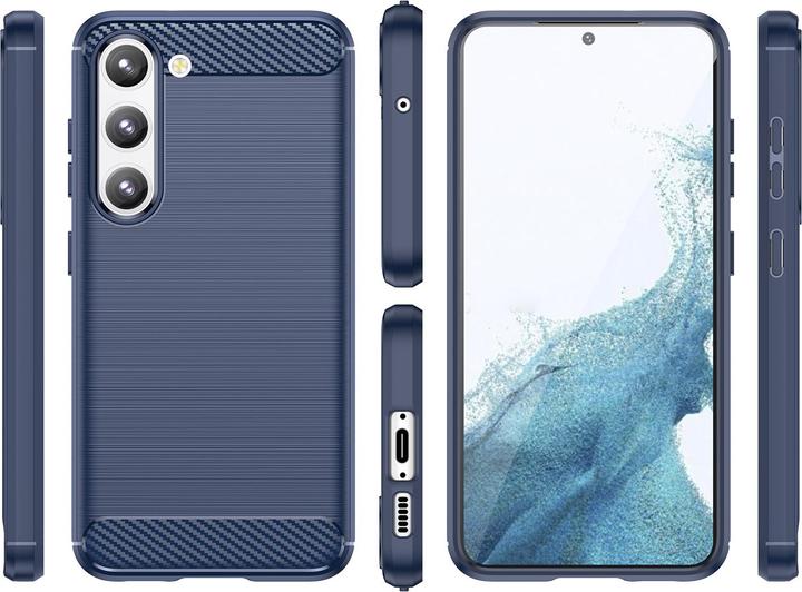 Image du produit Hurtel Coque carbone pour Samsung Galaxy S23 silicone flexible bleu (Samsung Galaxy S23)