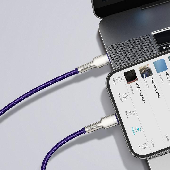Produktbild Baseus Cafule Series USB-C cable for Lightning, 20W, 2m (purple) (2 m, USB 2.0, 20 W)