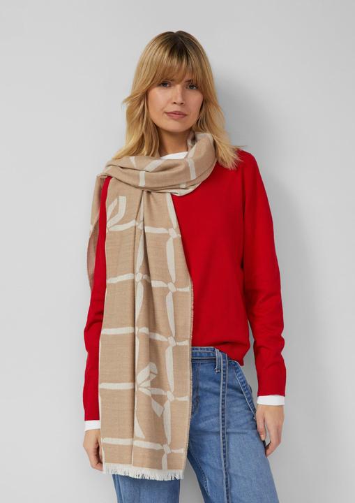 Immagine prodotto s.Oliver Tuch Schal mit Fransen und Artwork