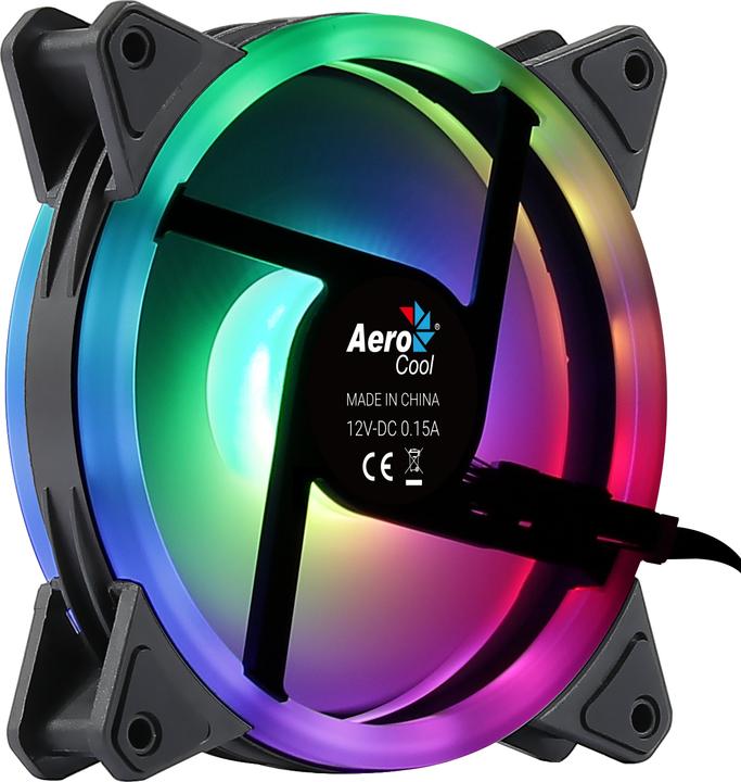 Actual product image AeroCool Duo 12 computer case fan 12 cm black (120 mm, 1x)