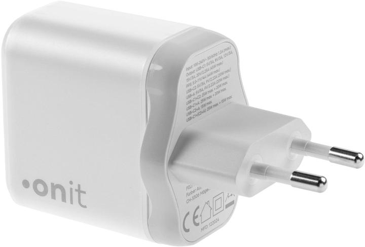 Produktbild Onit USB-Wandladegerät Triple 2C1A 45 W GaN Weiss (45 W, 3 Ports)