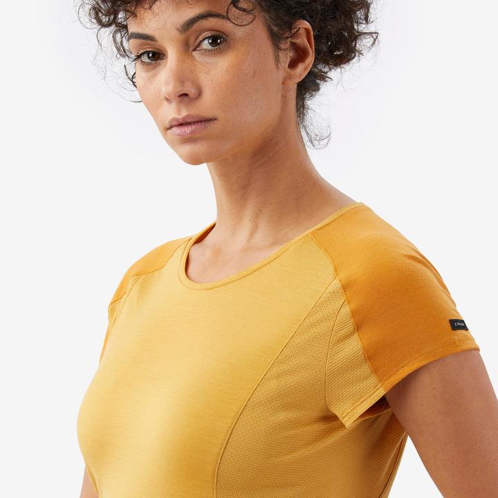 Actual product image Forclaz Merinoshirt Damen kurzarm - Merino Resist gelb (XL)