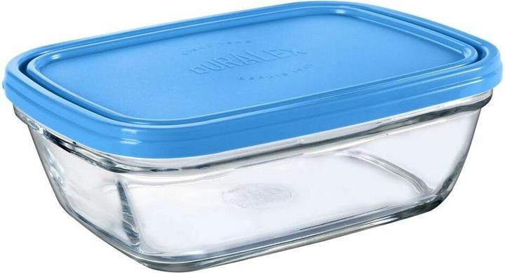 Duralex freshbox rechteckige Lunchbox 1,1l blauer Deckel
