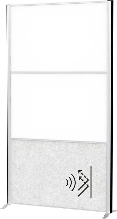 Actual product image Maul Acoustic partition wall MAULconnecto 9623095 light grey, white 100.0 x 182.0 cm (100 x 182 cm)