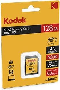 Produktbild Emtec KODAK SDHC Card Class 10 (128 GB, SDXC, U3, UHS-I)