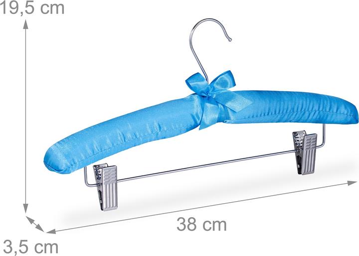 Productafbeelding Relaxdays Satijnen kleerhanger (5 x)