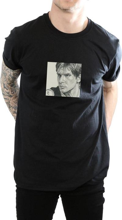 Actual product image Star Wars Mens Han Solo Drawing T-Shirt (S)