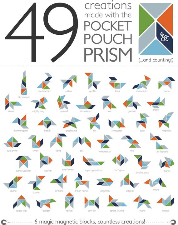 Produktbild Tegu Holzprisma farbig mit Beutel