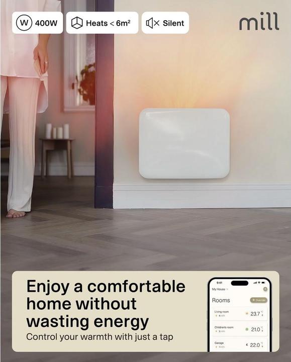 Actual product image Mill Invisible Smart WiFi Gen 4 (400 W)