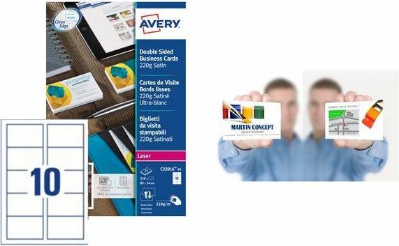 Image du produit Avery Cartes de visite premium (A4, 250 feuilles)