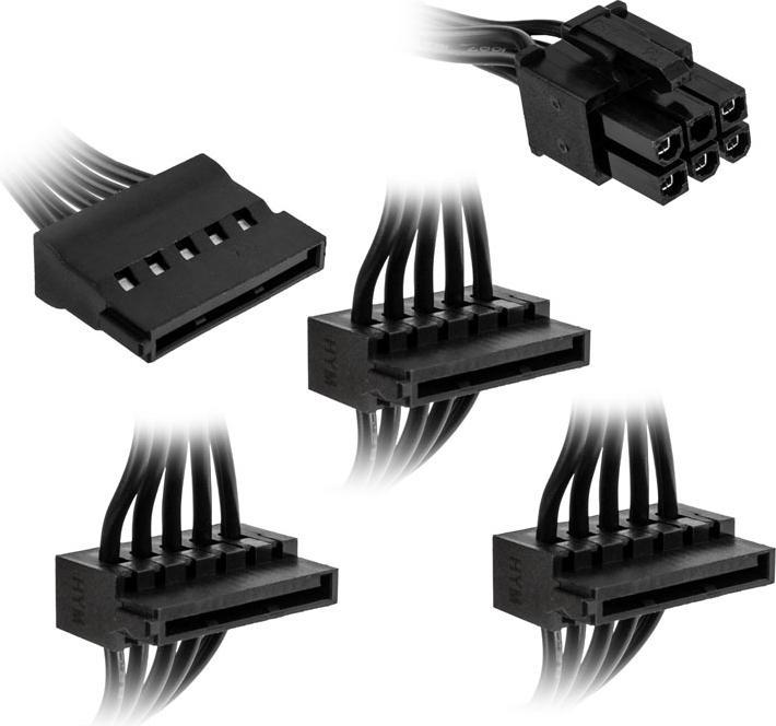 Produktbild Kolink Regulator modulares SATA-Kabel (50 cm, 6 pin PCI-Express, SATA)