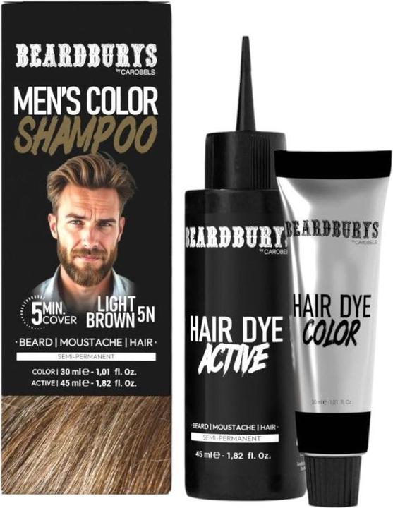 Produktbild Beardburys Color Shampoo 5N Light Brown (Flüssiges Shampoo)