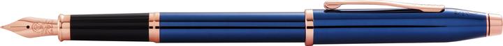 Productafbeelding Cross Vulpen Century II doorschijnend blauw/roze goud beslag, M, in doosje (Roze goud, Blauw)