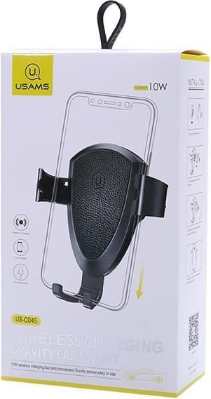 Produktbild Usams Gravity Inductive Holder for Ventilation Grille black CD45ZJ01 (US-CD45)