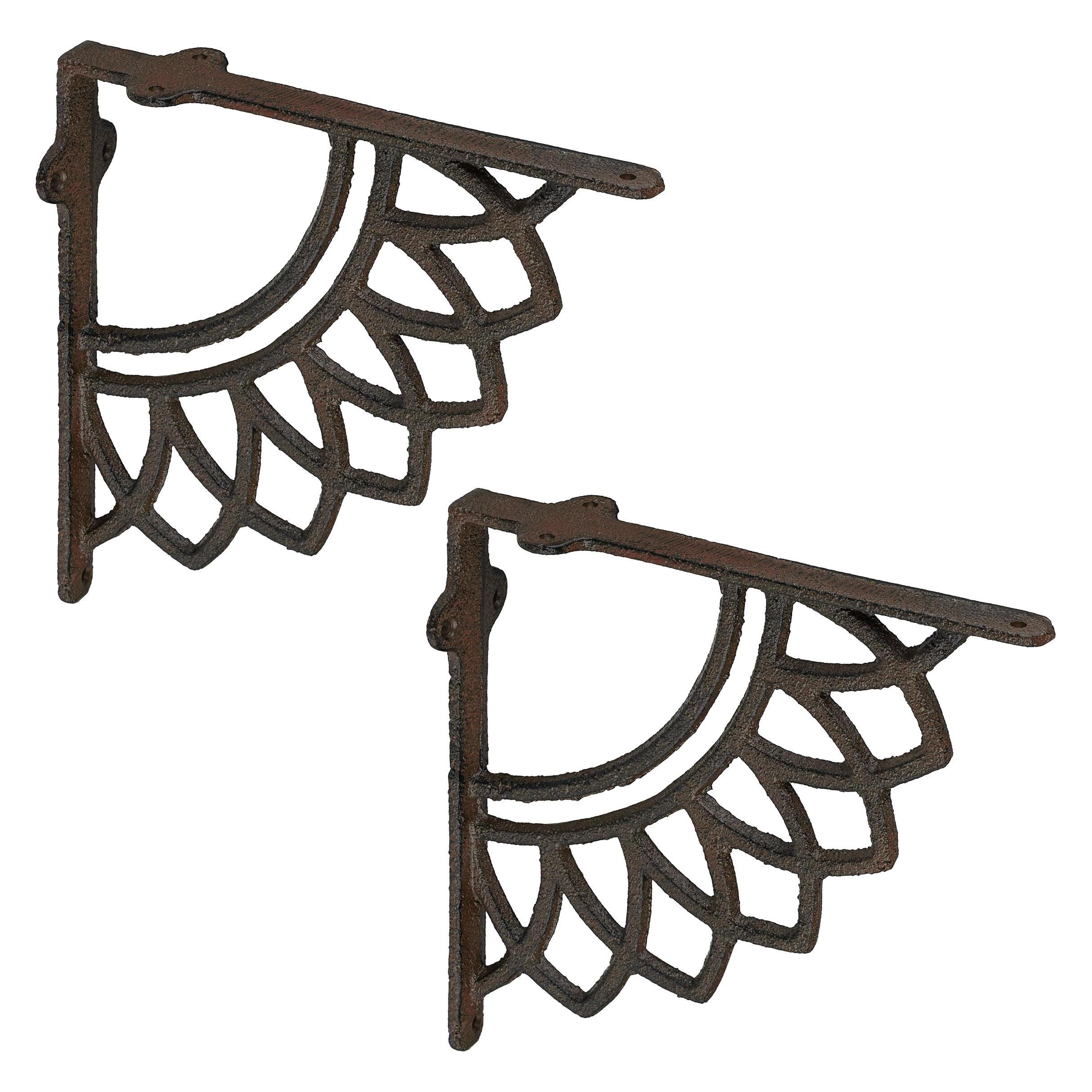 Relaxdays, Plank Accessoires, 2x Regalträger