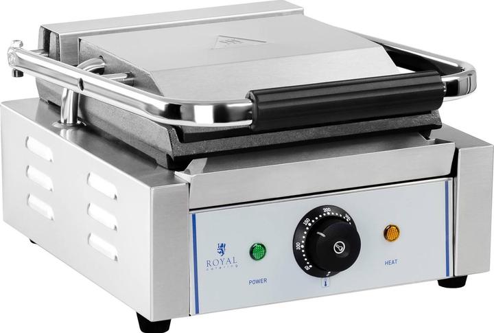 Produktbild Royal Catering Kontaktgrill glatt 1.800 W Gastro Panini Toaster Elektro Grillplatte Edelstahl