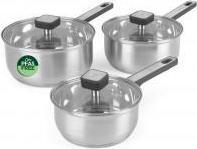 Produktbild Salter BW14627 Expert 3 Piece (16/18/20cm) Pan Set (Kochtopf, Pfannenset + Topfset, Edelstahl)