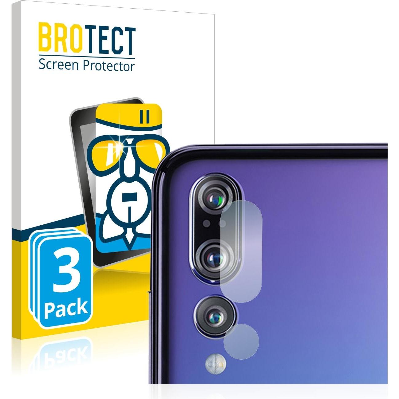 BROTECT AirGlass Panzerglasfolie (3 Stück, Huawei P20 Pro), Smartphone Schutzfolie, Transparent