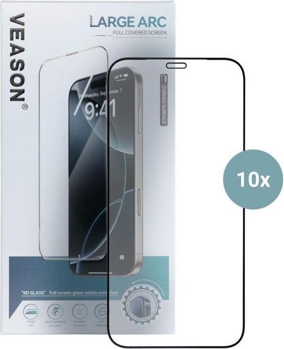 Produktbild Veason Protective glass 6D Pro Glass (SET 10in1) - for Samsung Galaxy S25 Edge black (10 Stück, Samsung Galaxy S25 Edge)