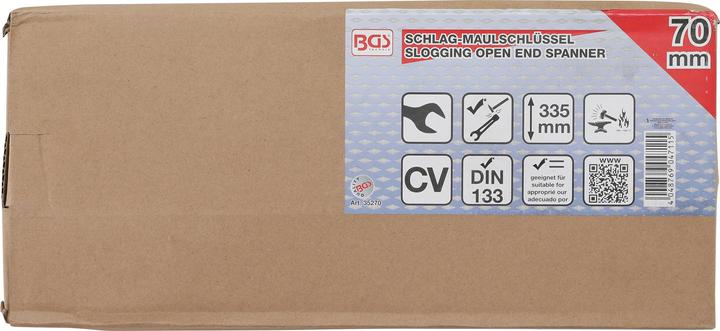 Actual product image BGS Slogging Open End Spanner | 70 mm (70 mm)