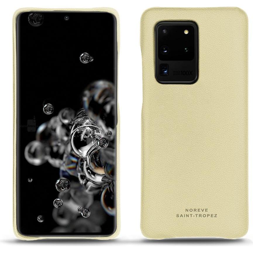 Noreve Lederschutzhülle (Samsung Galaxy S20 Ultra 5G), Smartphone Hülle, Beige