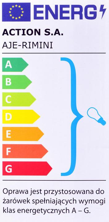 Label énergétique Activejet Plafond AJE-RIMINI (E27)