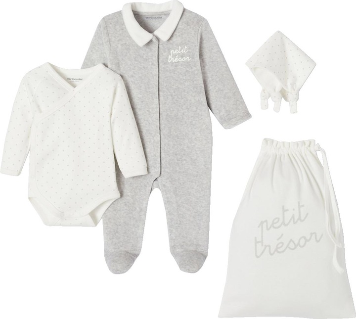 Immagine prodotto Vertbaudet Bio-Kollektion: 6-teiliges Geschenk-Set für Neugeborene mit Recycling-Polyester (56)