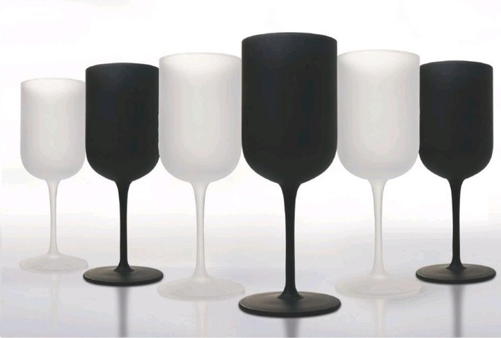 Actual product image Villa D'Este Home Tivoli Masai Black Glass Set, matt 6pcs. (0.45 l, 6 x)