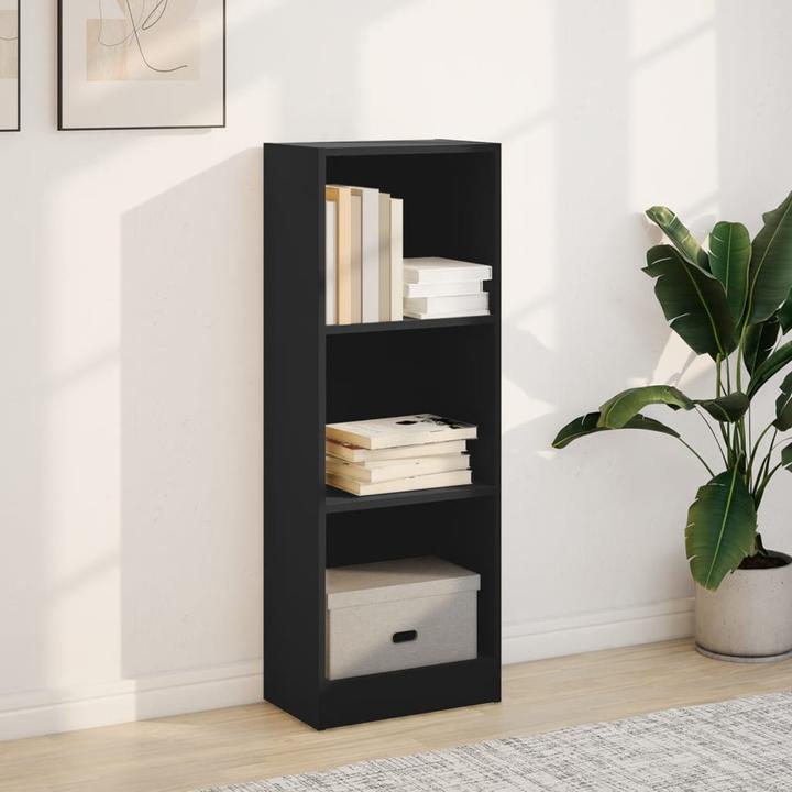 Produktbild vidaXL Bücherregal Bücherschrank Standregal Büroregal Schwarz Holzwerkstoff (40 x 24 x 109 cm)