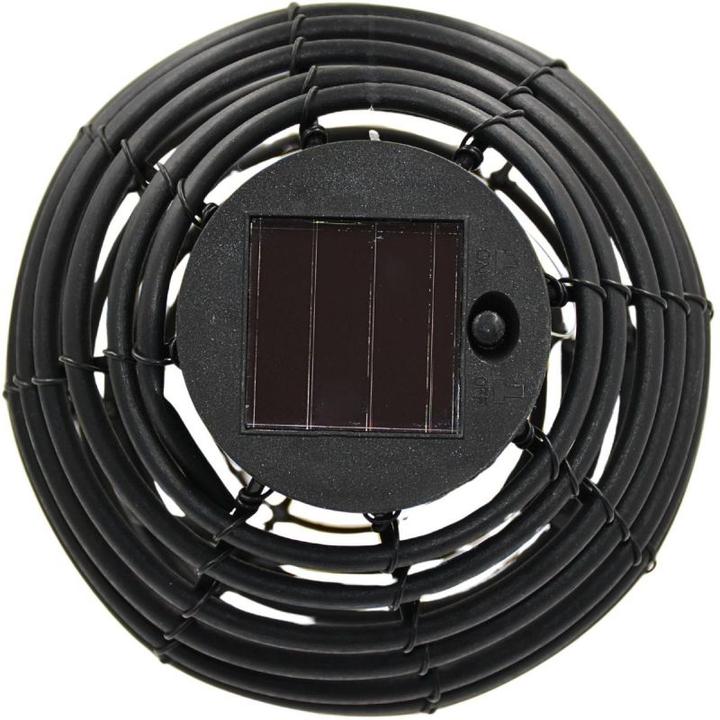 Actual product image ProGarden Lampa Solarna Kula Rattan Czarny