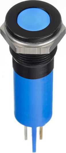 Image du produit RS PRO Lampe témoin à LED pour tableau de commande bleu 24V dc, montage Ø 12mm, Faston, cosse à souder