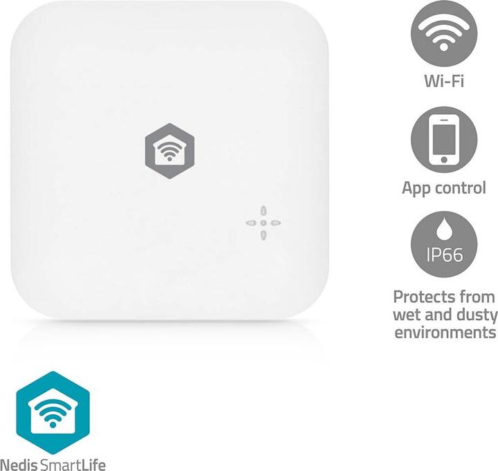 Actual product image Nedis SmartLife Wassermelder | Wi-Fi | Batteriebetrieben | Verlängerung enthalten | Max. Batterie-Le