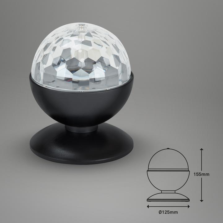 Actual product image Briloner RGB LED table lamp, black, 3W, color changing effect