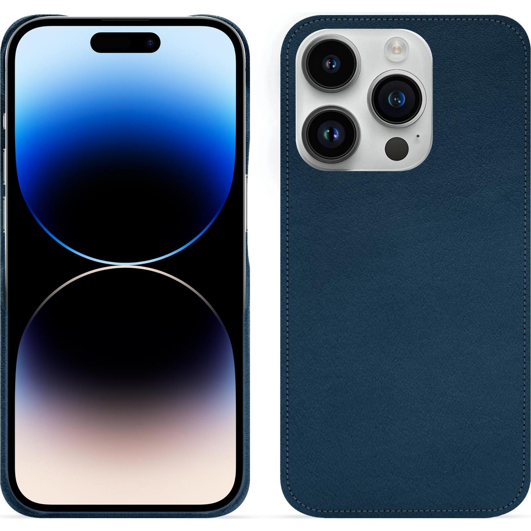 Noreve Lederschutzhülle (Apple iPhone 15 Pro), Smartphone Hülle, Blau