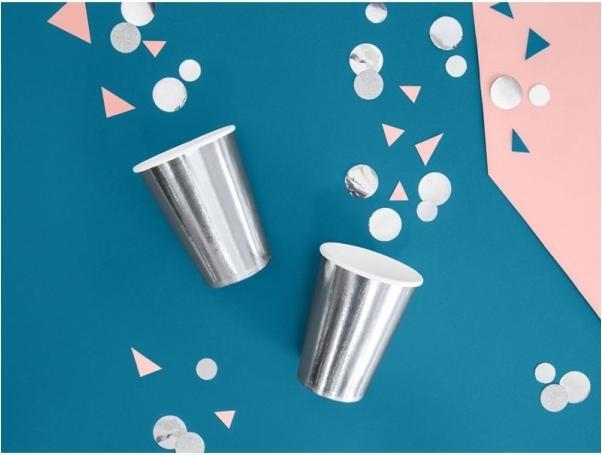 Produktbild Partydeco Cups, silver, 220ml (1 pkt / 6 pc.) (6 Stück)