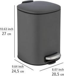Actual product image Wenko Alassio waste bin 5.0 l grey (5 l)