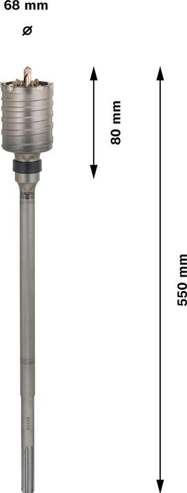 Actual product image Bosch Professional Zubehör PRO SDS max-5 Core Cutter, one-piece, 68 x 80 x 420 mm (68 mm)